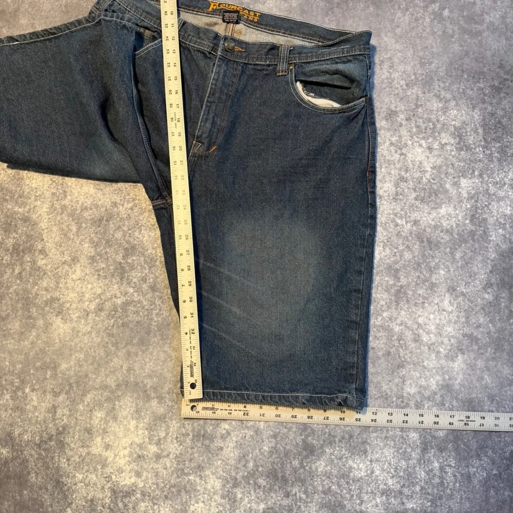 Fourcast Denim Mens Blue Jean Shorts Size 40 Dark‎ Wash Relaxed Fit Cotton